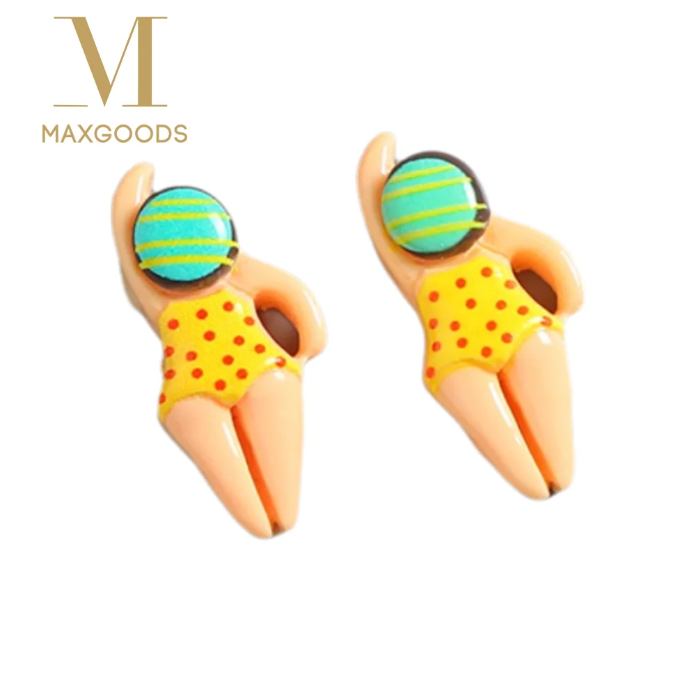1/6 pcs Fashion Funny Design Resin Shoes Ornaments Colorful Swimming Sandals Shoes Decoration Kawaii Cartoon Charms Boys