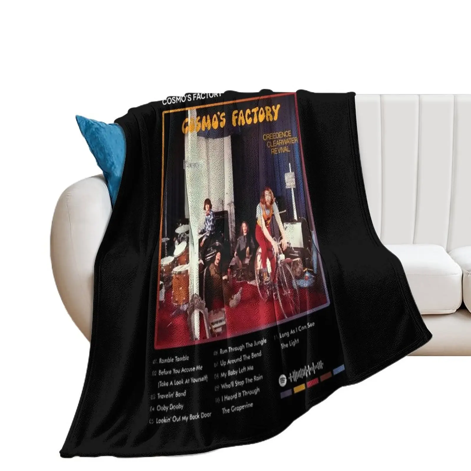 Creedence Clearwater Revival - Cosmo's Factory Tracklist Album (1) Throw Blanket Nap decorative Custom Blankets