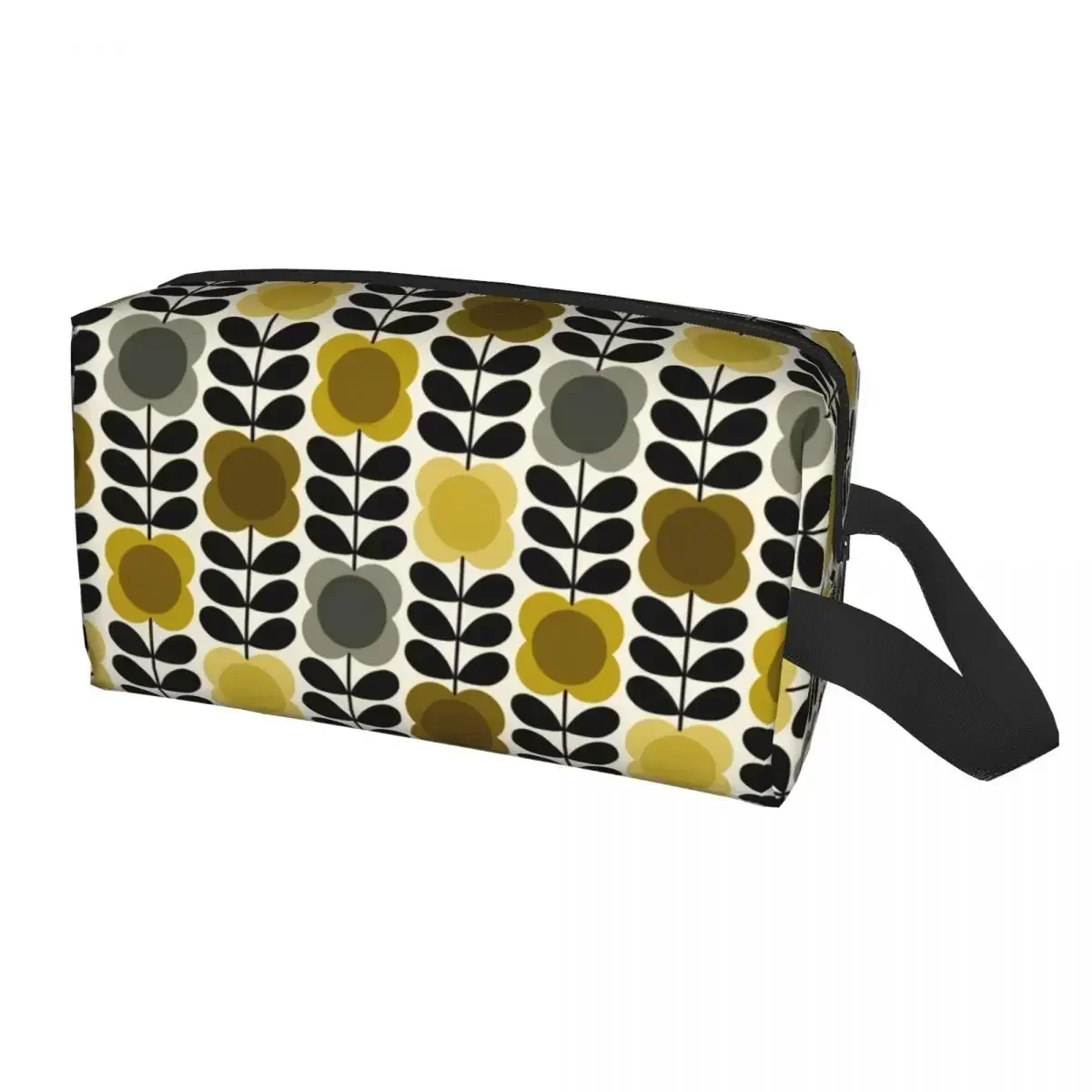 Orla Kiely Spot Flower Stem Yellow Grey Cosmetic Bag Women Large Capacity Makeup Case Beauty Storage Toiletry Bags