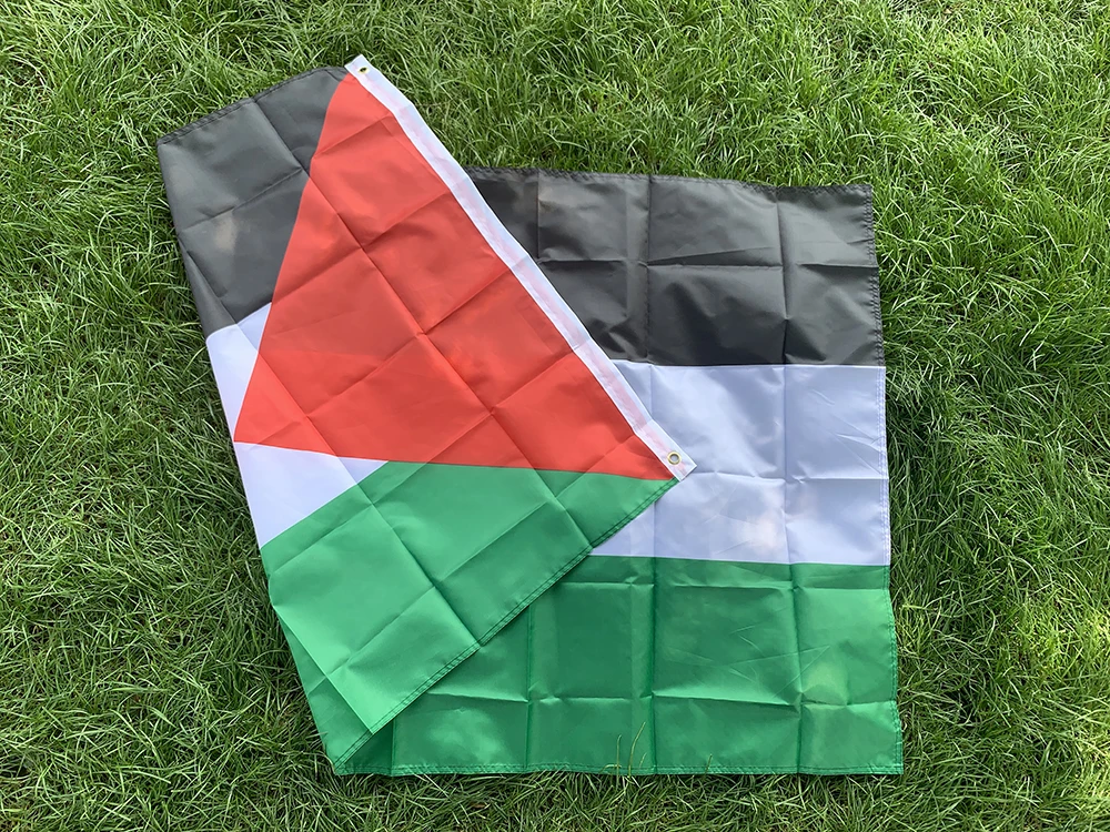 TIKI العلم فلسطين العلم 3x5ft 90x150 سنتيمتر البوليستر فلسطين العلم الوطني المعلق للزينة