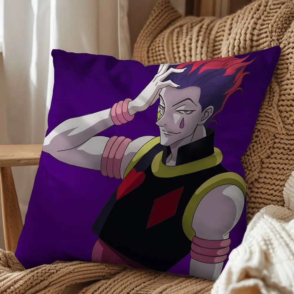 Hisoka Killua Zoldyck Hunter Cushion Cover Suitable For Sofa Car Bedroom Office Cushions Decorative Pillow Case
