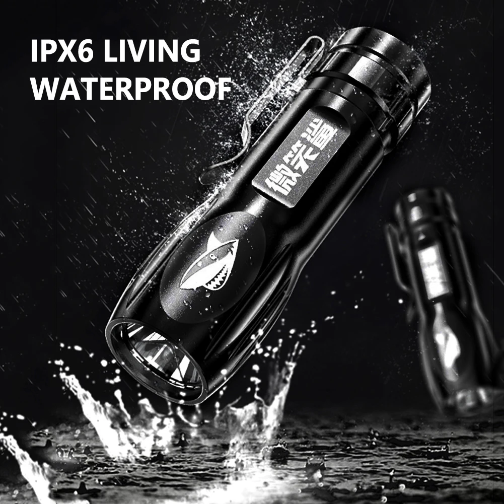1pc Super Powerful Rechargeable Torch Flood Light IPX6 Waterproof For Outdoor Camping, Fishing, Hunting, Climbing, Adventure