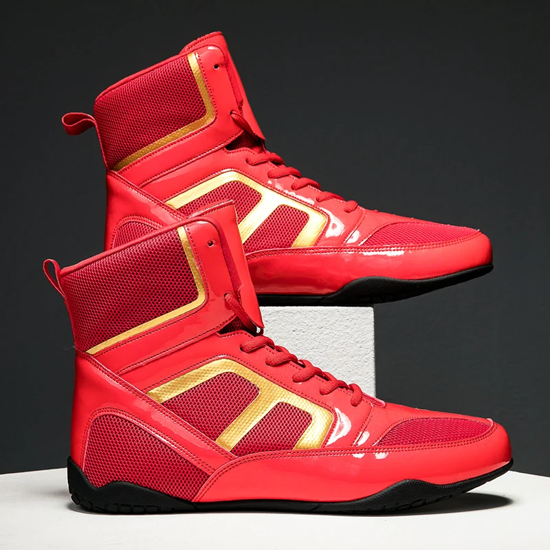 Men Boxing Shoes High Top Outdoor Judo Brand Big Size Male Non-Slip Training Breathable LightweightTop Quality  Wrestling Shoes