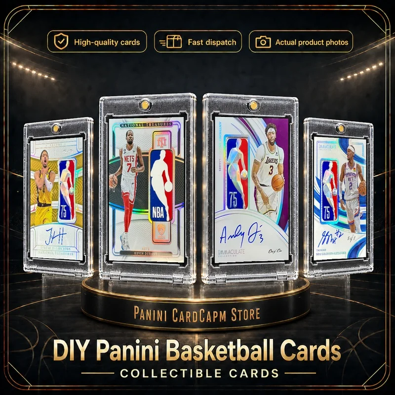 DIY Homemade NBA Player Basketball Cards Haliburton Kevin Durant Anthony Davis SGA IMM Logoman and Flawless Series Panini