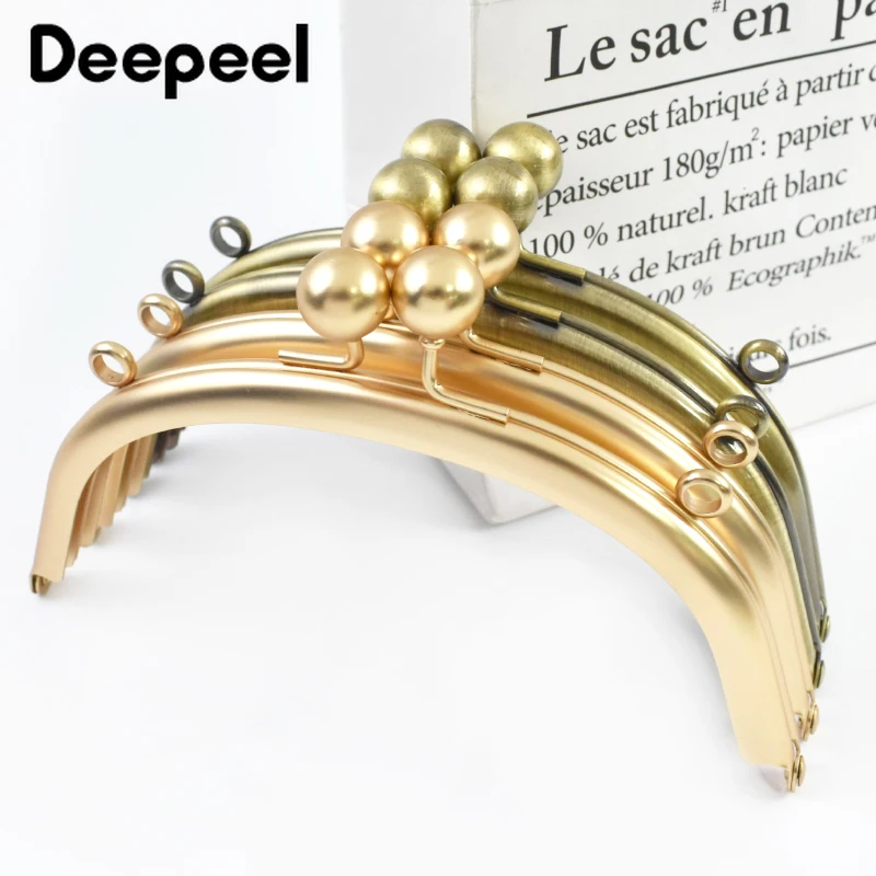 Deepeel 1/2/4Pcs 6.5cm Metal Bag Handles Smooth Purse Frame Women Handbag Wallet Frames DIY Handmade Bags Parts Accessories