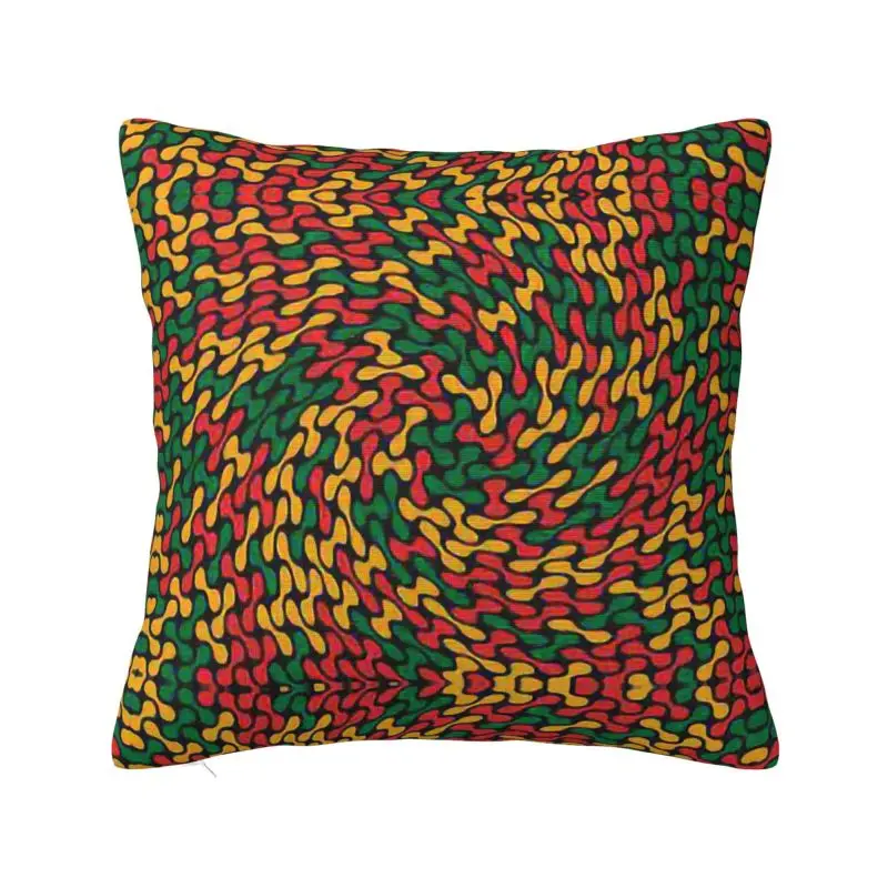 Luxury Ethiopian Flag Pattern Cushion Cover Velvet Throw Pillow Case Bedroom Decoration