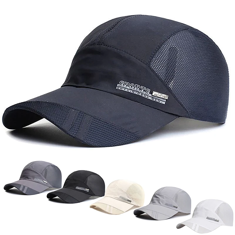 

Quick Dry Breathable Men Baseball Cap Outdoor Golf Fishing Sun Hat Summer Adjustable Man Sports Running Visor Caps