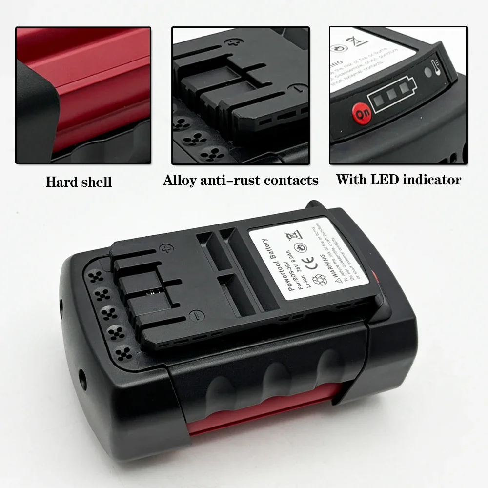 Replacement Batteries Lithium-Ion for BOSCH 10000mAh 36V Li-ion Rechargeable Battery BAT810 BAT836 BAT840 GBH36V-LI Power Tools