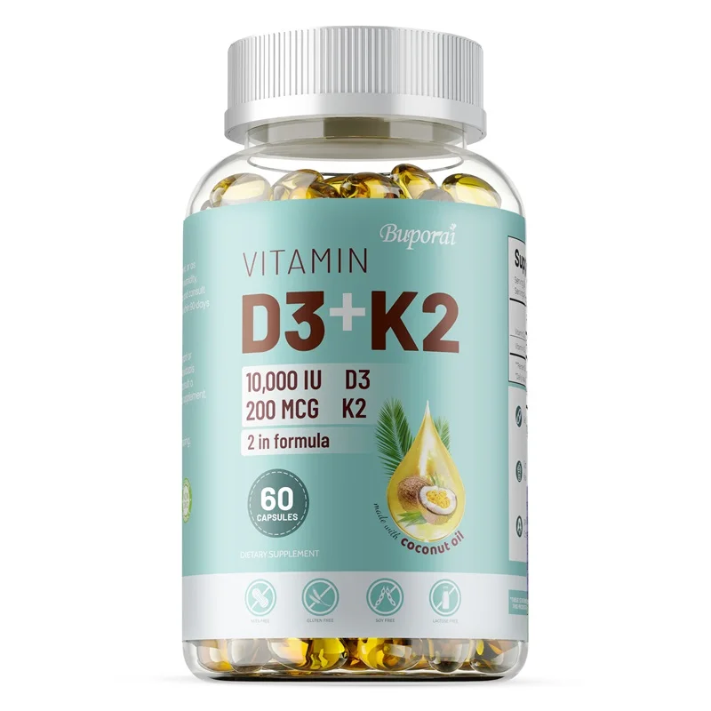 VITAMIN D3&K2 - Nerve, Muscle, Heart, Bone and Dental Health, Immune System Health