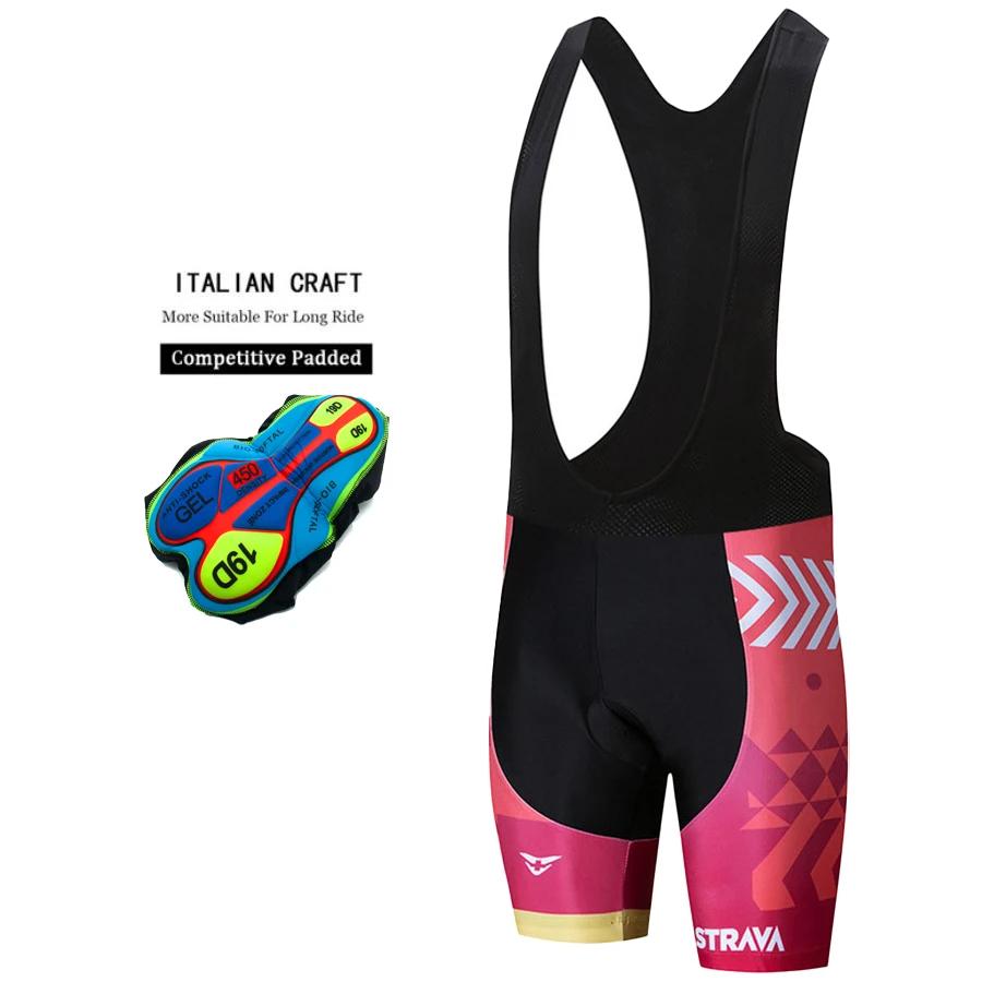 2024 Men Cycling Bib Shorts MTB Bike 19D GEL Padded Shockproof Tights Road Bike Breathable Lycra MTB Bicycle Triathlon Shorts