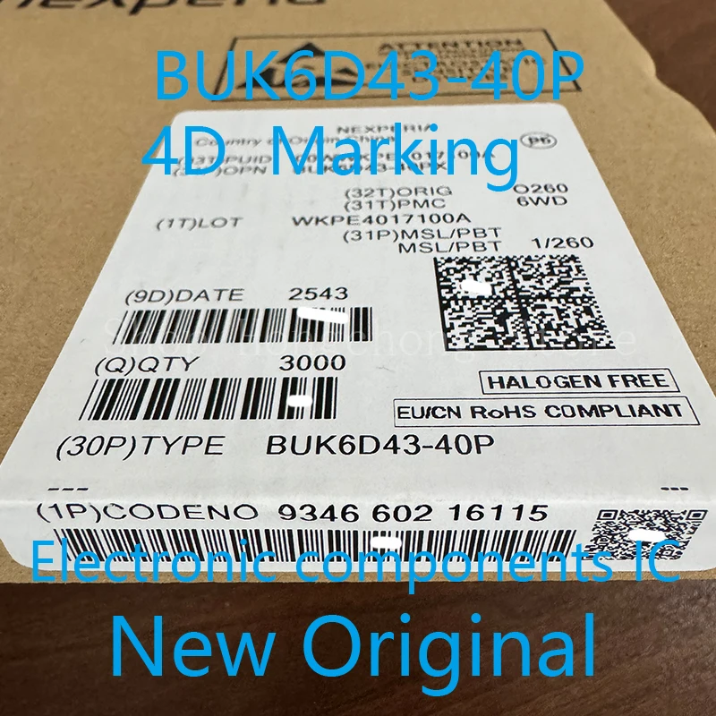 New Original BUK6D43-40P BUK6D43-40 BUK6D43 4D MARKING Transistor: P-MOSFET, Trench, unipolar, -40V, -8.9A, Idm: -56A, 15W 10PCS