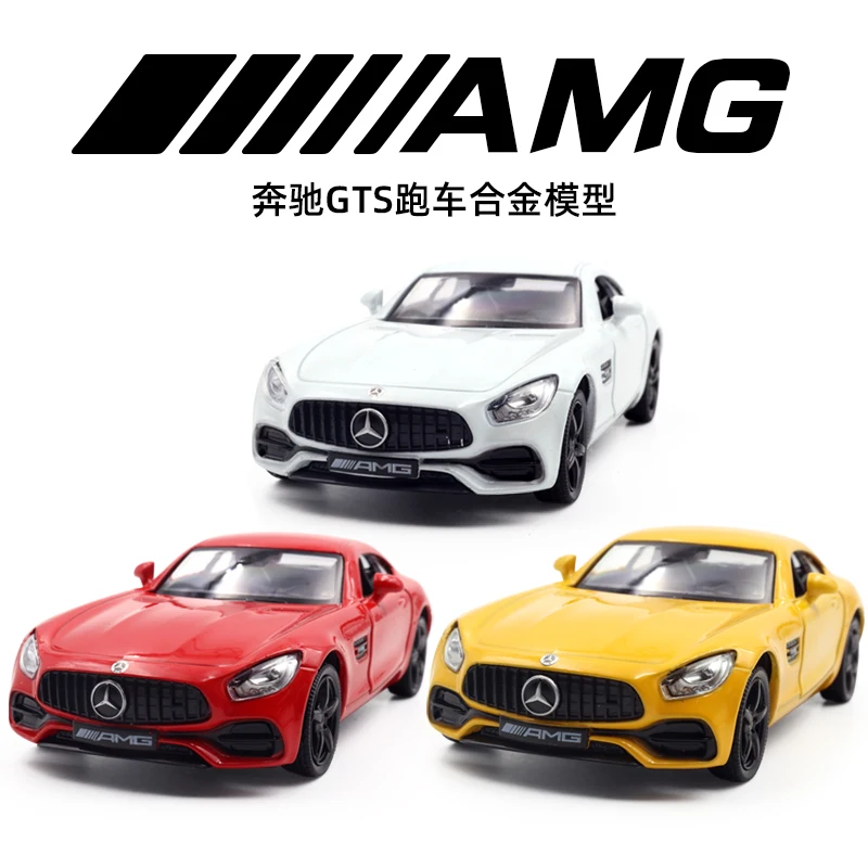 1:36 Mercedes Benz Amg Gts Diecast Automodel Supercartoy Voertuigen Trekken Legering Metaal Hoge Simulatie Terug Voor Inzamelingsgeschenk F332