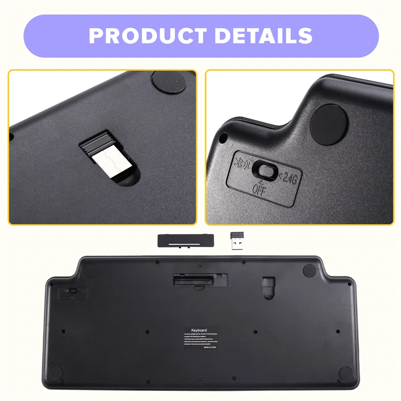 Superior 2.4G Wireless Bluetooth Keyboard With Number Numeric Keypad Touchpad Mouse Card Slot For IOS For Android Desktop Laptop