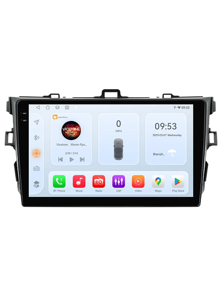 OSSURET AI Radio samochodowe z Androidem 14 do Toyota Corolla E140/150 2007 - 2012 Inteligentny system Carplay Auto Multimedialny odtwarzacz wideo GPS 4G 6115 — 2