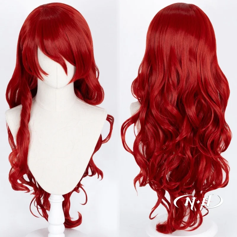 ND Mitsuru Kirijo Cosplay Wig Megami Tensei Cos Red Hair Wigs for Comic Con Coser Costume Theme Party Heat Resistant Synthetic