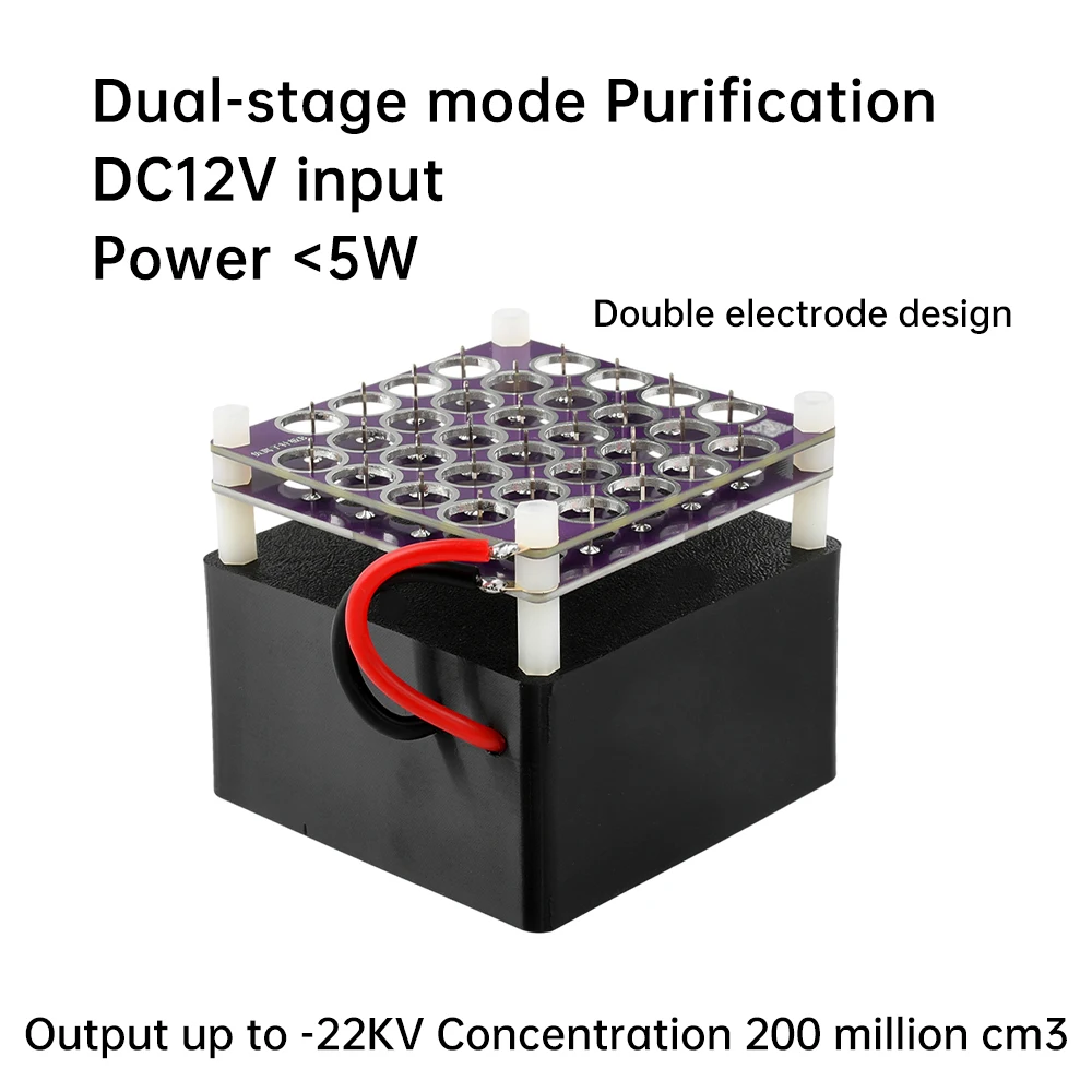 DC12V Plasma Generator, High-Density Negative Oxygen Ion Generator, Air Purifier, Odour and Formaldehyde Remover Etc.