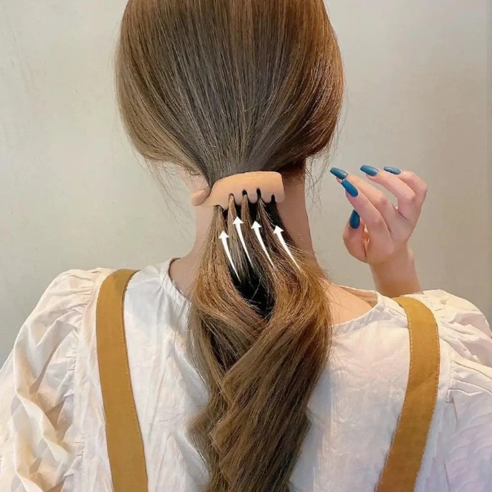 أداة تصفيف الشعر الكورية الموز قبضة بسيطة تصميم الأزياء تويست مخلب كليب ذيل حصان حامل للنساء الفتيات