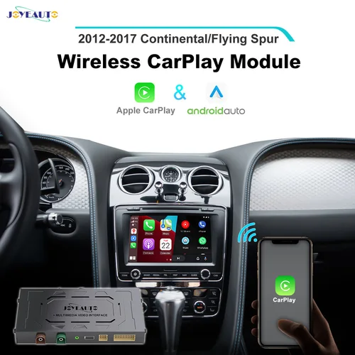 JoyeAuto 무선 애플 카플레이, 벤틀리 플라잉 스퍼 콘티넨탈용 2012 2017, 안드로이드 자동 미러 링크, 자동차 플레이 내비게이션 박스