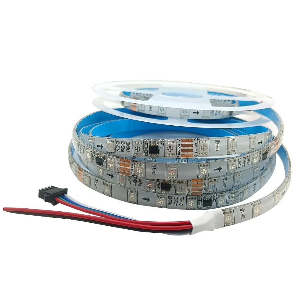 

Адресная полноцветная светодиодная лента RGB 5050, 12 В/24 В, MT16703 (аналогичная WS2818 TM1934A), программируемая непрерывность точки останова