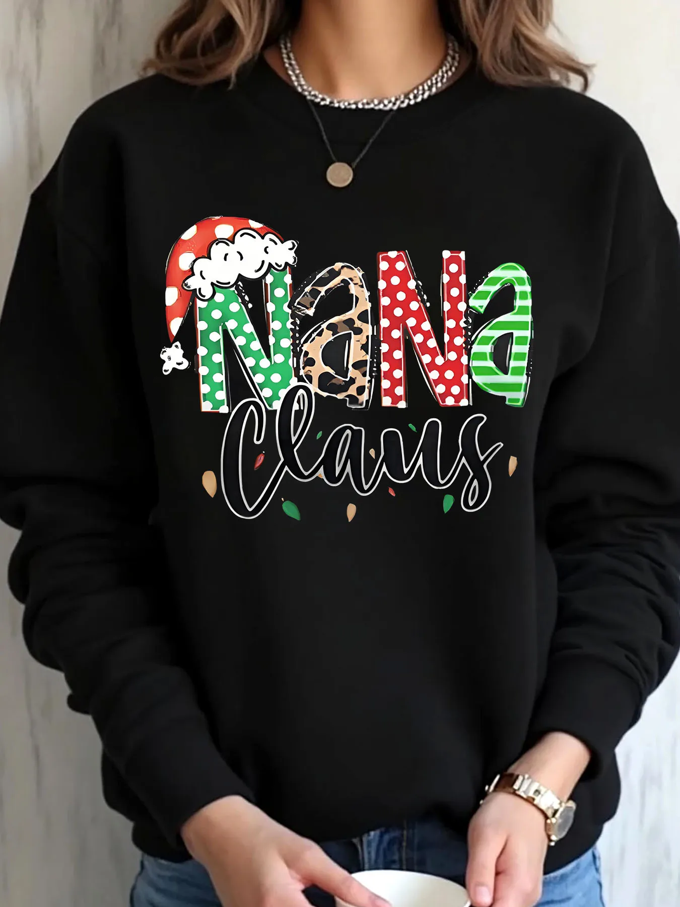

Women Oversized Sweatshirt Christmas Most Likely To Overshop Print Outdoor Wear