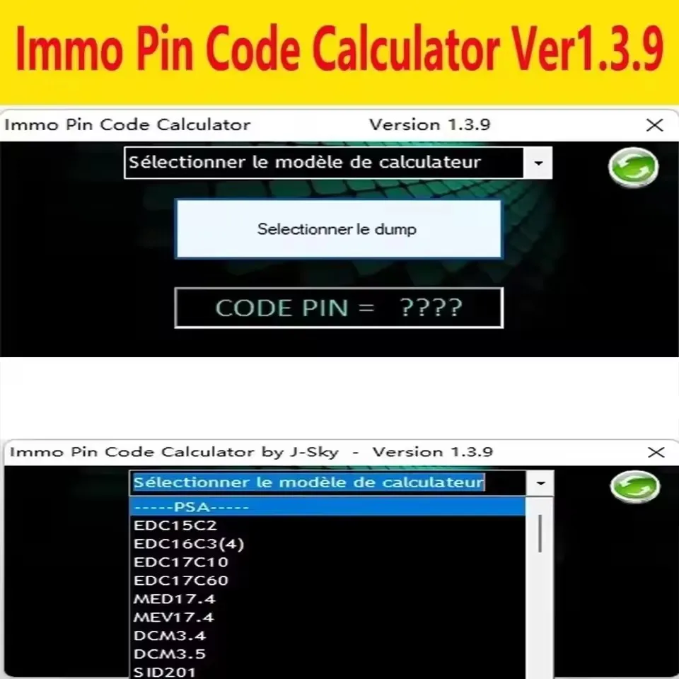 Najlepsza Cena calculator kodów PIN IMMO V1.3.9 dekoduje kod PIN na mnogw ECU PSA za sihl dumpa dla Psa أوبل dla automów F