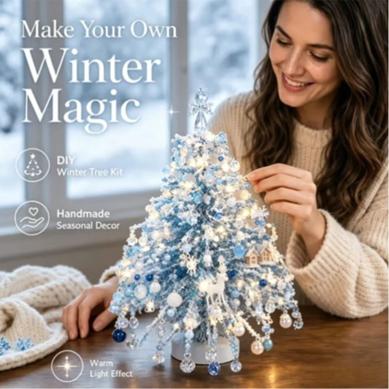 DIY Beaded Christmas Tree Craft Kit Adults Handmade Creativity Toys Mini Crystal Bead Weaving Set Xmas Holiday Decor Party Gift - view 2
