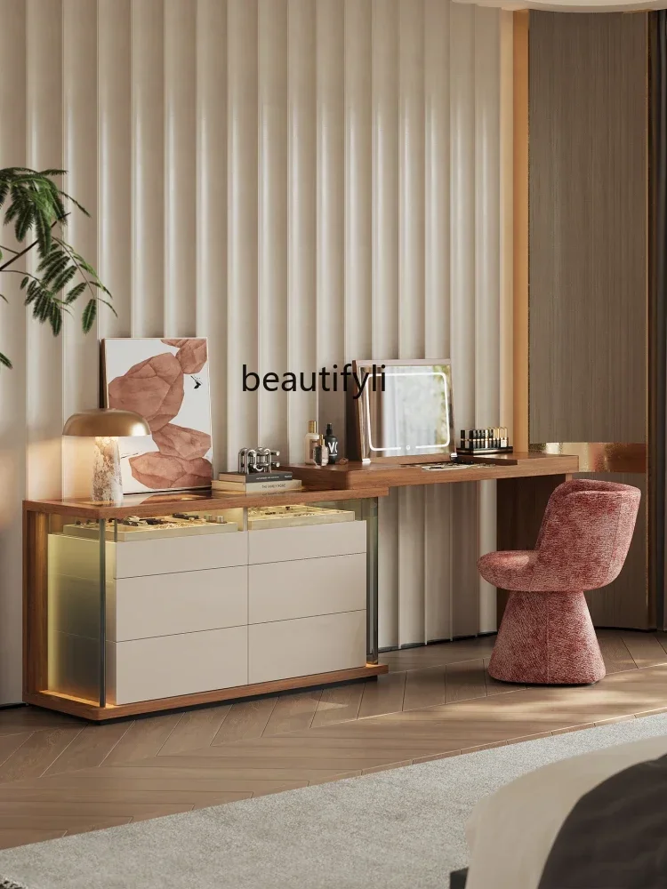 

Italian minimalist dresser, chest, bedroom, bedside storage, flip-top makeup table