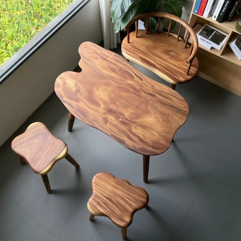 Balcony Coffee table South American walnut Balcony multi-function Leisure  Simple small apartment table