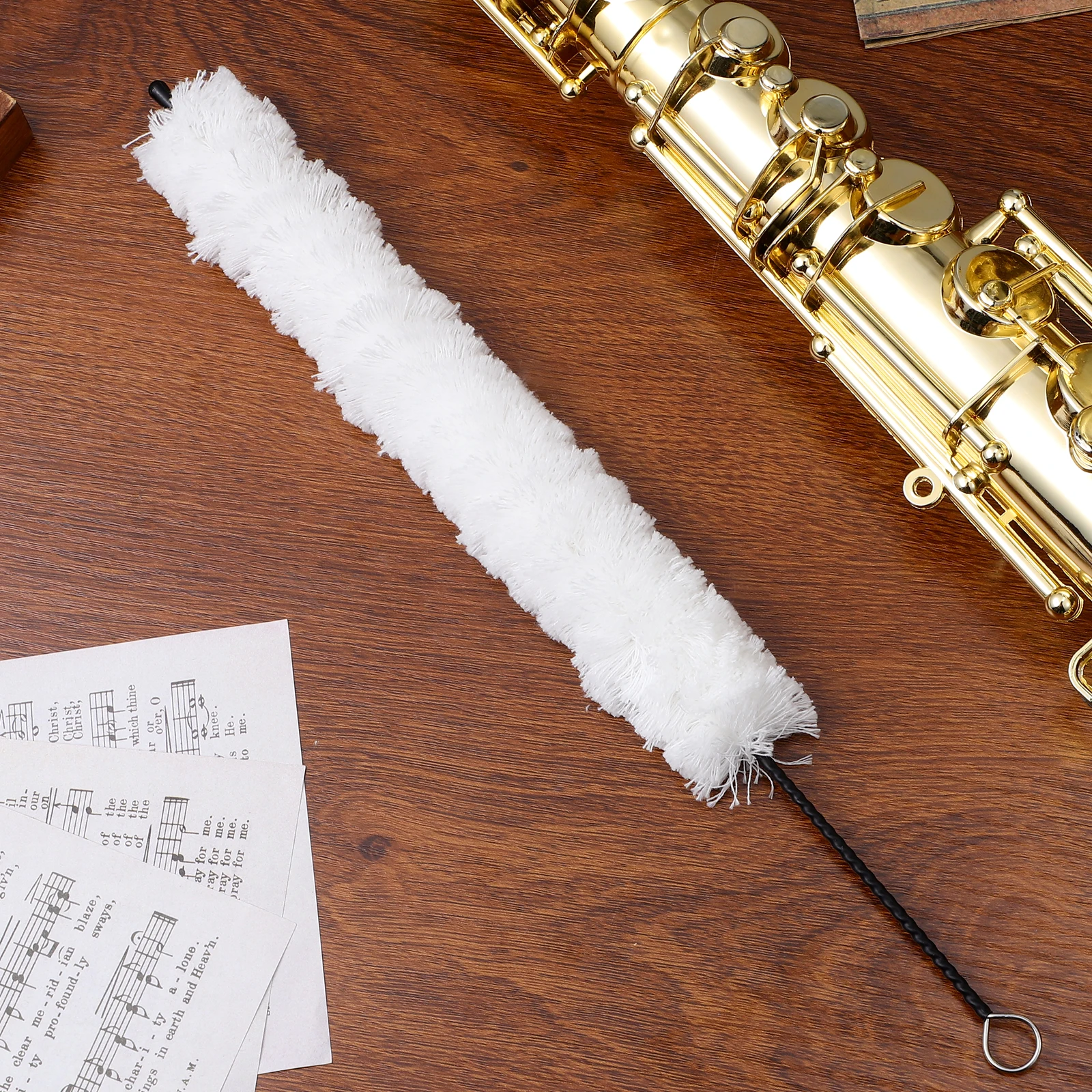 

Flute Cleaning Cotton Rod White Flute Cleaning Brush Musical Instrument Accessories Durable Professional Design Easy Use