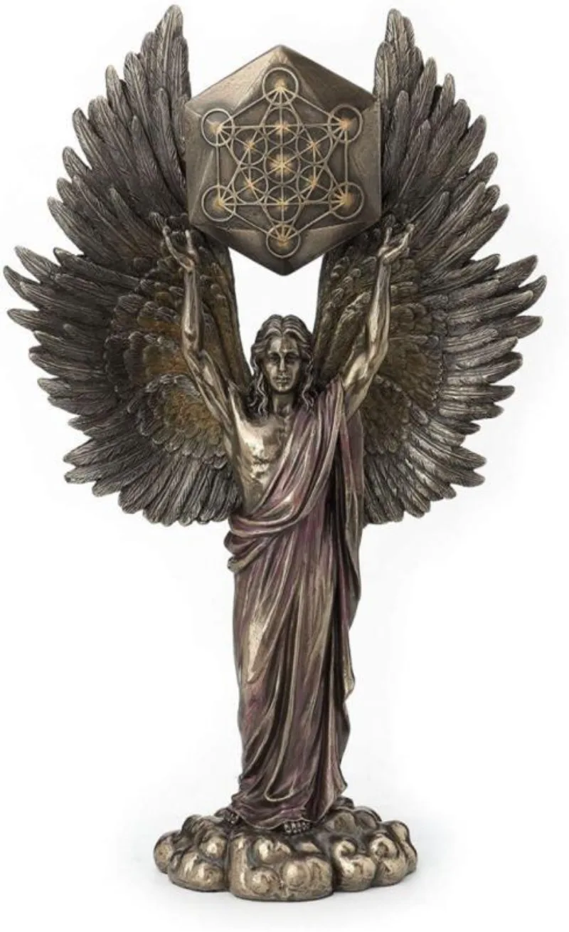 Metatron Angel Resin Statue, Myth Theme Archangel Sculpture, Home Garden Belief Handicraft Decor