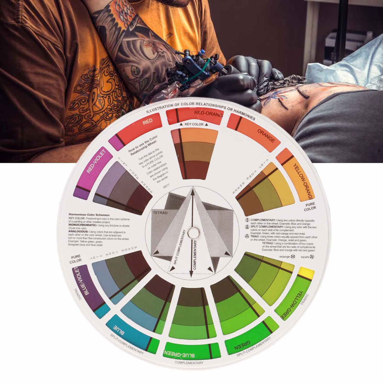 Tattoo Ink Color Wheel Chart Tattoo Pigment Mix Color  for Permanent Eyebrow Lip Tattoo Tattoo Ink Color Wheel