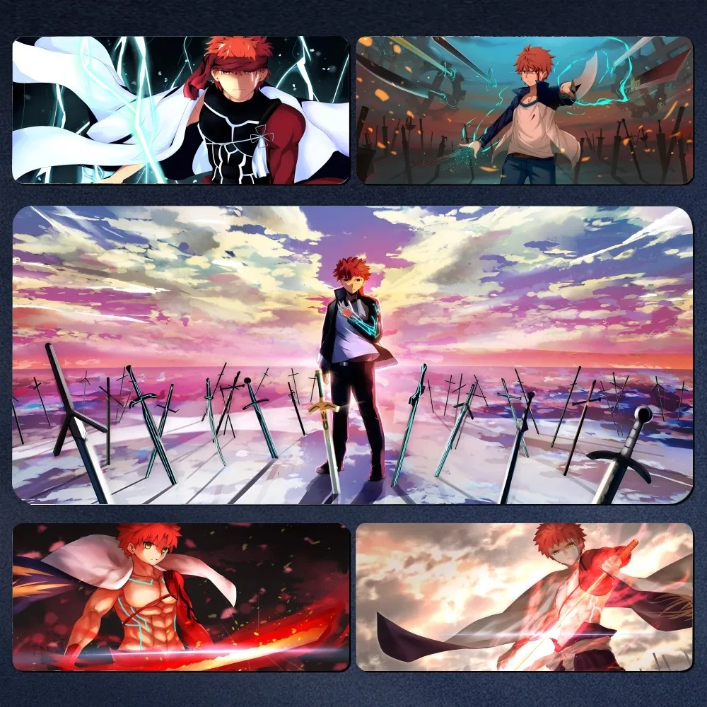 Anime Fate Stay Night Emiya Shirou Mousepad Large Gaming Mouse Pad LockEdge Thickened Computer Keyboard Table Desk Mat