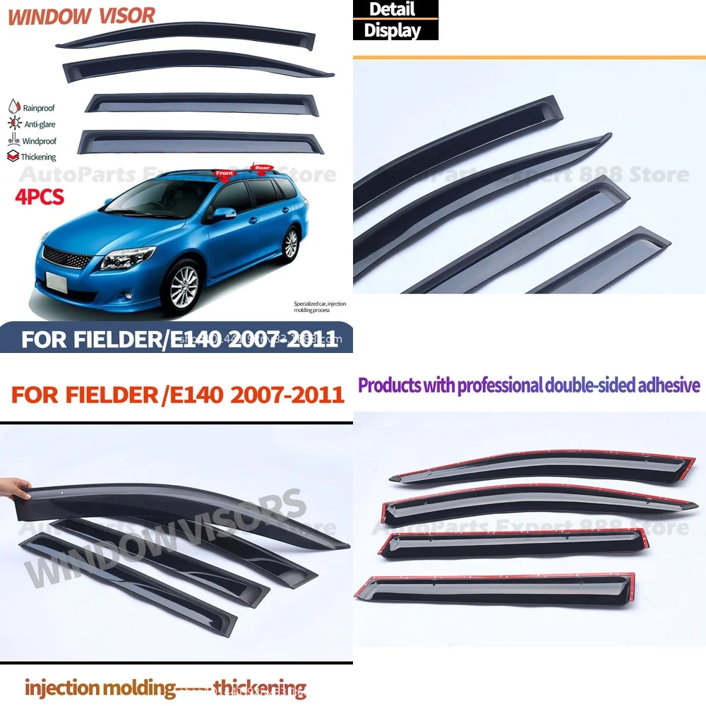 Weather Shield Window Visor For Toyota Corolla Fielder 2007-2012 Rain Guard Deflector Windshield Rain Eyebrow Awning Trim