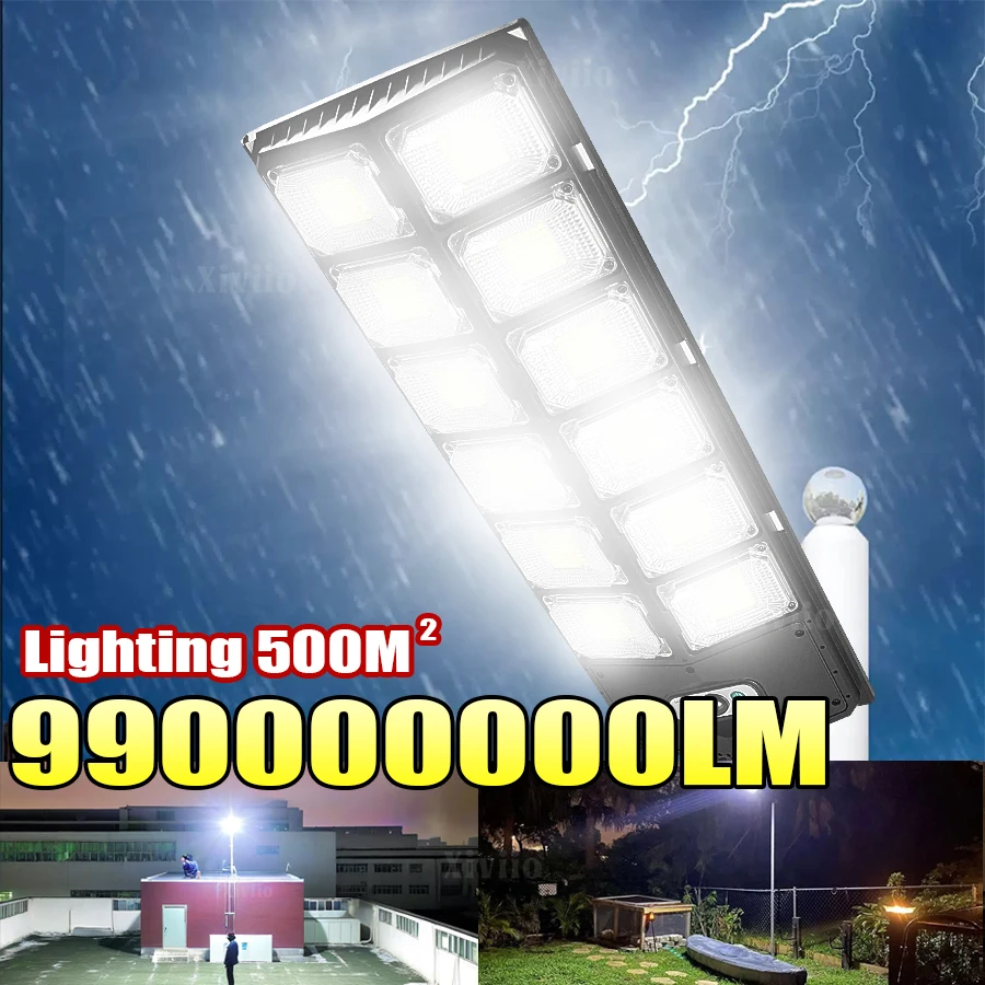 990000000Lux LED Super Bright Outdoor Solar Lamp Waterproof Ultra Wide Lighting Solar LED Light Motion Sensor Street Wall Lamps
