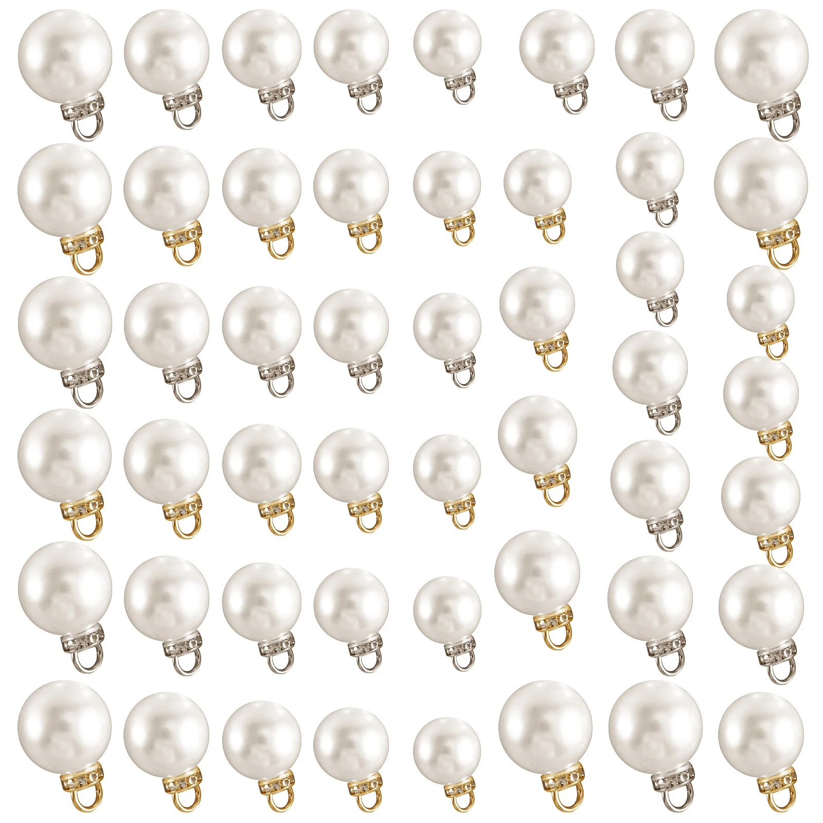 50 قطعة نقطة الحفر اللؤلؤ قلادة جالبة للحظ DIY بها بنفسك صنع المجوهرات النتائج ل أقراط أساور سلاسل المفاتيح الهدايا ديكور السحر