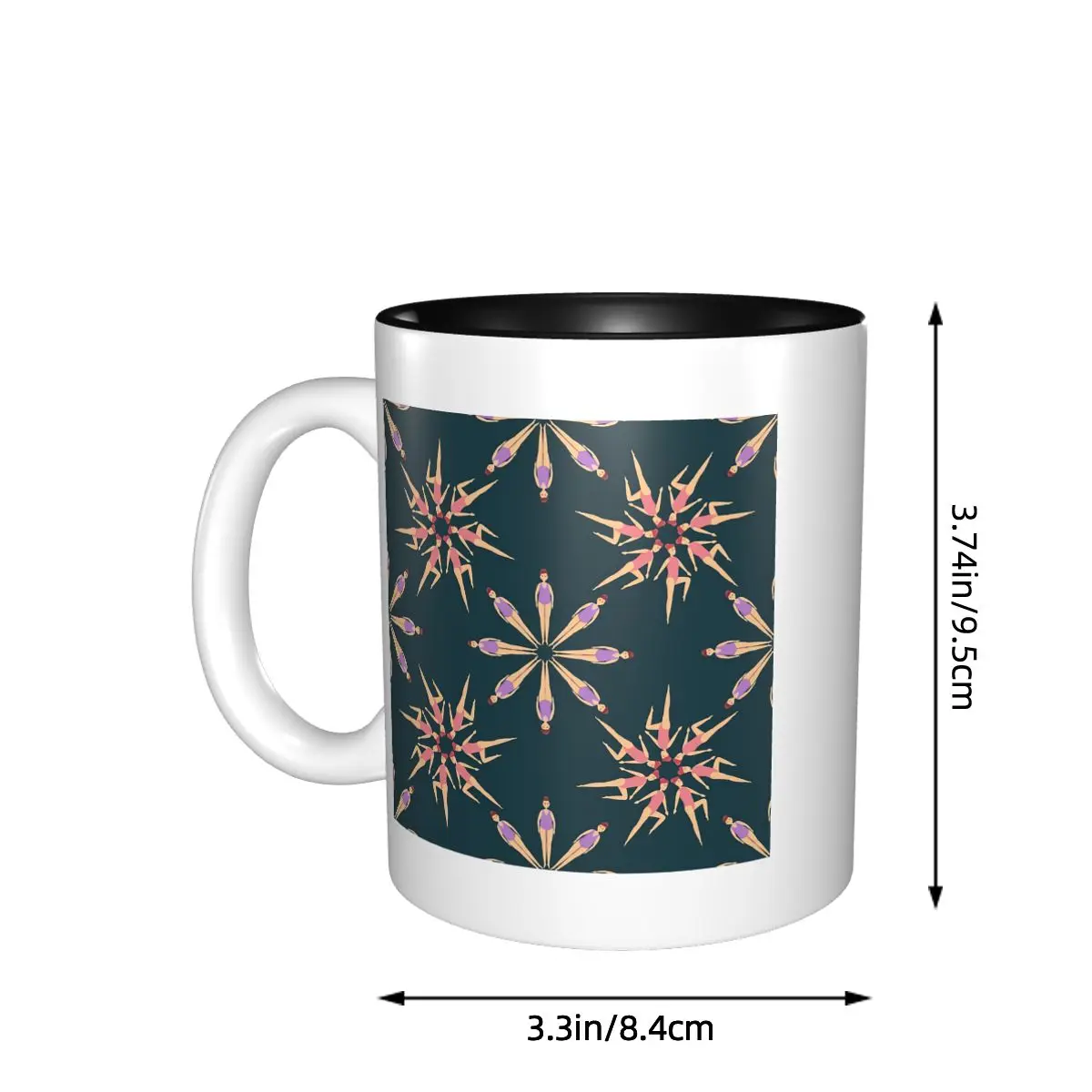 Navy Blue Artistic Swimming Synchronized Swimming Mug Funny Ceramic Coffee Cups Tea Mugs Milk Cup Drinkware Gifts for Woman Man
