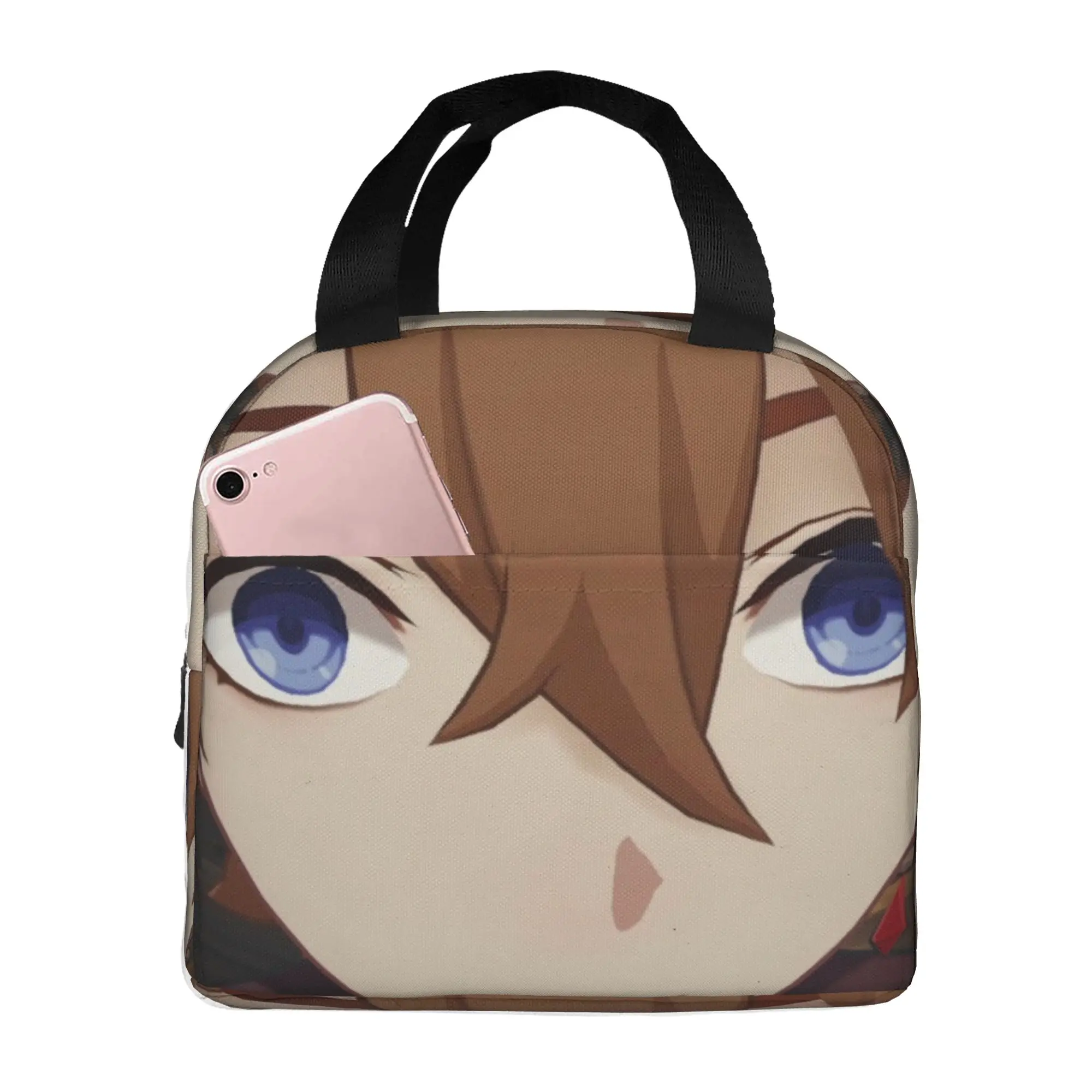 Childe Genshin Impact Lunch Bag Women Anime Game Gaming Thermal Cooler Insulated Lunch Boxes for School