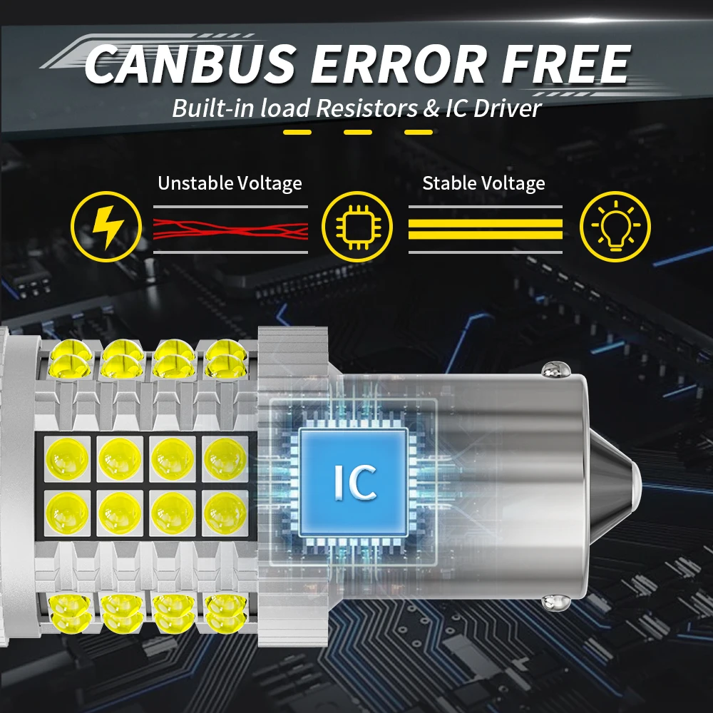 1pcs LED Car Lights High Power 40*3030SMD Canbus BAU15S PY21W 1156 BA15S P21W 1157 P21/5W Signal Lamp Tail Brake Bulb With A Fan