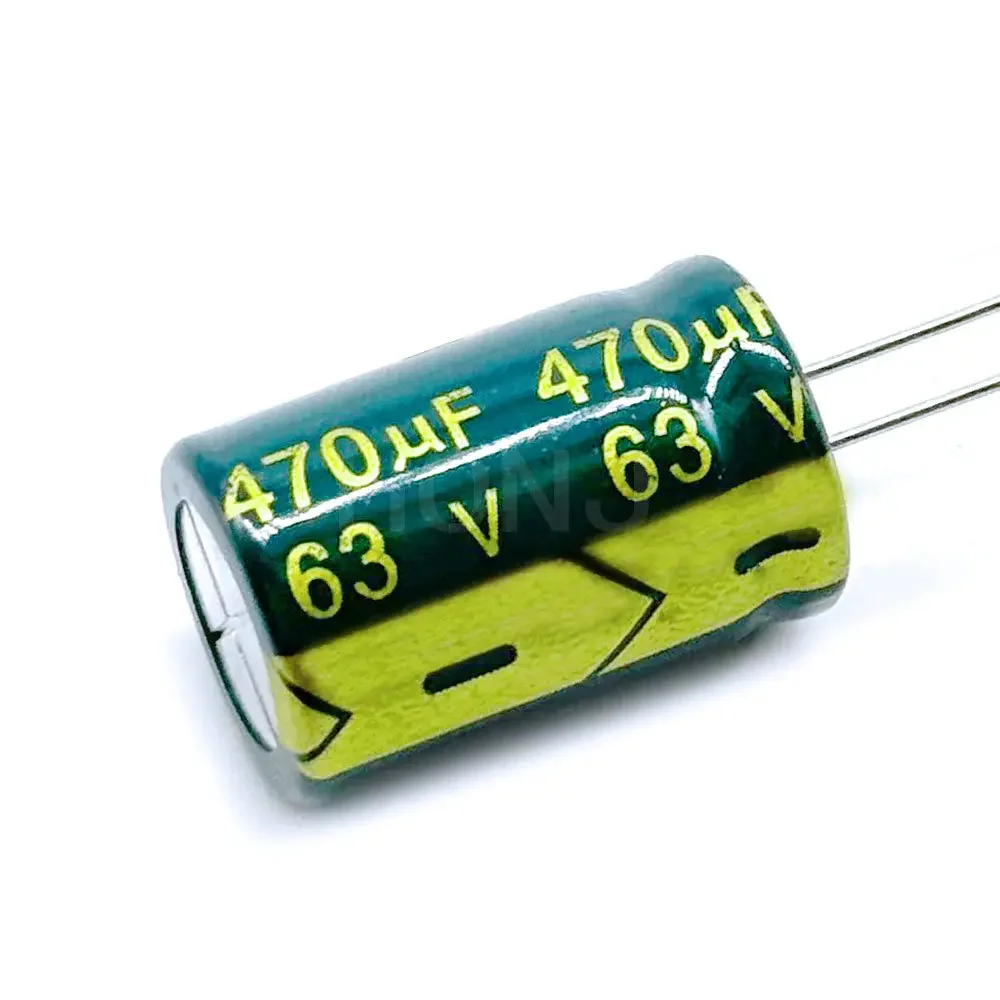 5-10PCS 63V470UF Aluminum Electrolytic Capacitor Original Low Esr/impedance High Frequency Size 13*20 470uf63v 63v470uf 20%