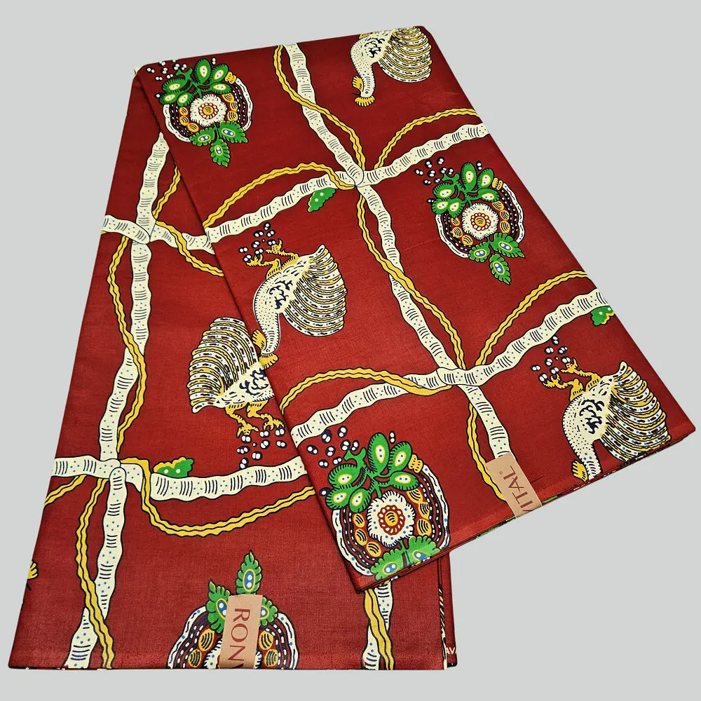 

Classical java wax print fabric, Hollandais wax, printing with oil, smooth and soft hand-feel, African loincloth
