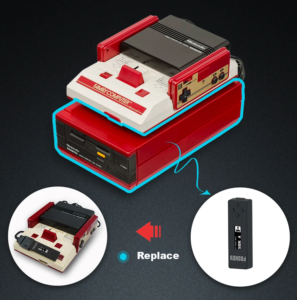 Эмулятор диска FDSKey для семейного компьютера, SD-карта Famicom, дисковая система, эмулятор привода для консоли Nintendo AV Famicom