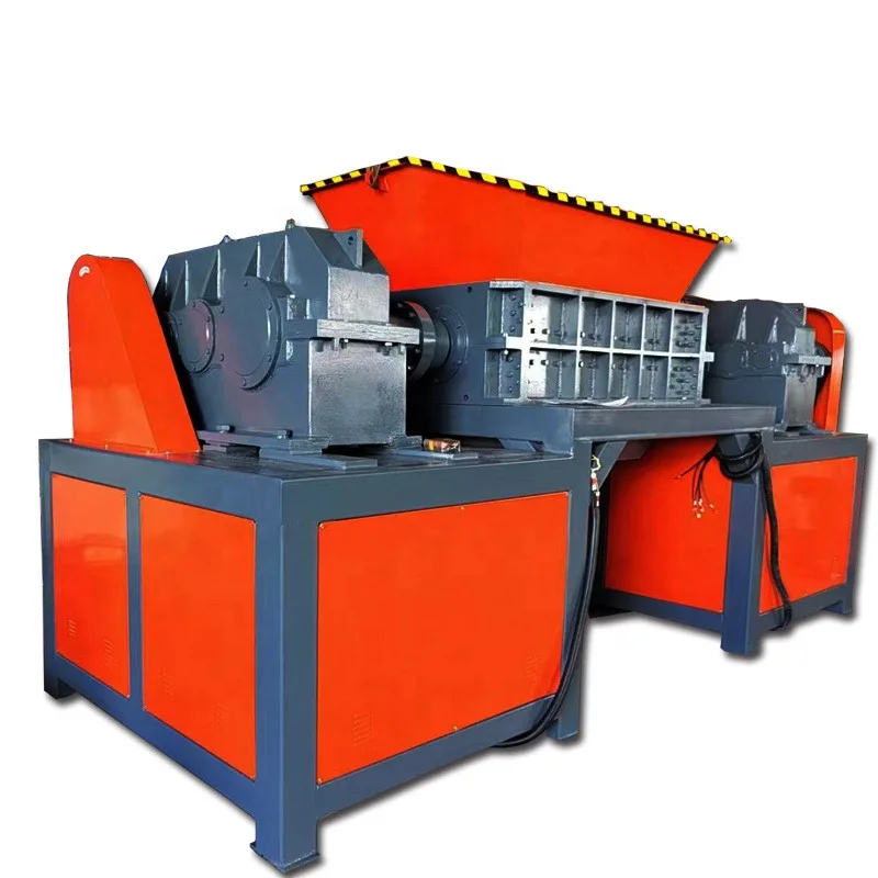 Waste Metal And Plastic Products Factory Double Shaft Shredder, Metal, Plastic, Wood, Paper Shredder