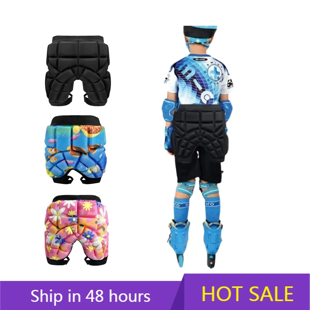 

POWER LEAP ANTMAX Kids Lightweight Skiing Skateboarding Hip Protection Eva Butt Pads Protective Padded Shorts with High Elastic