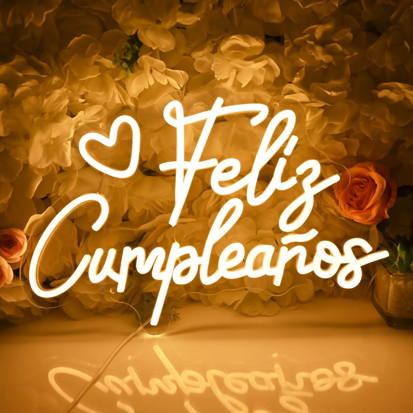 

Feliz Cumpleaños LED Neon Sign Happy Birthday Neon Light for Themed Birthday Party Birthday Celebration Baby Shower Decor Gifts