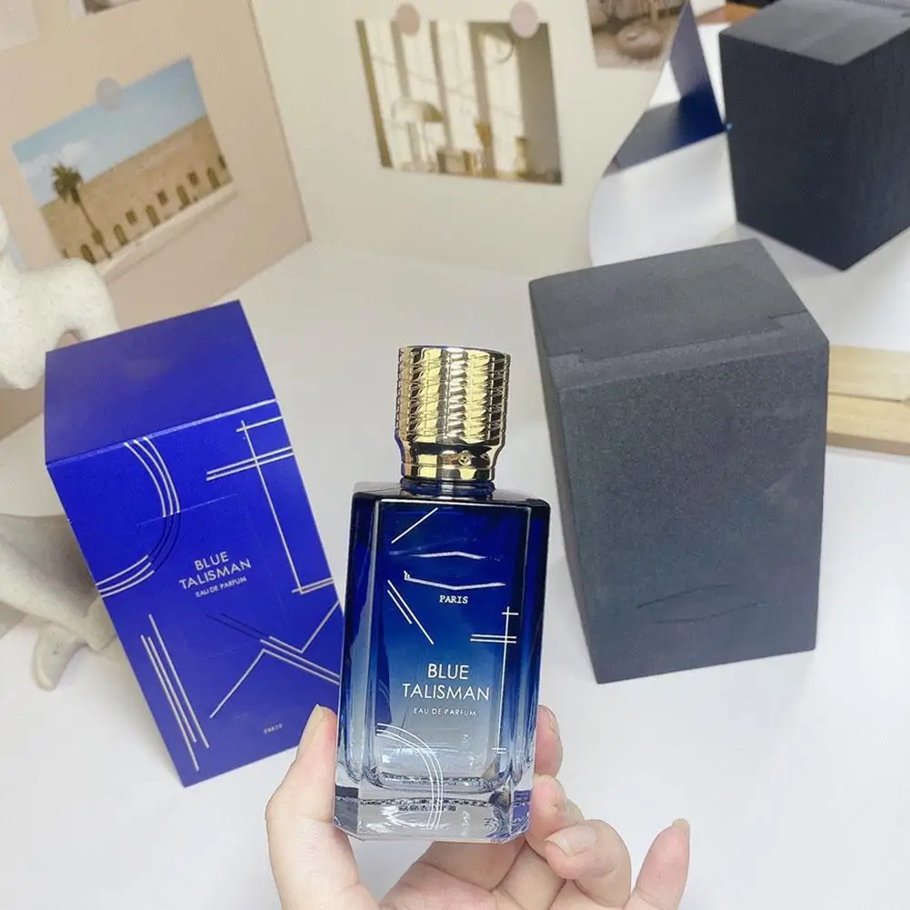Perfume Blue Talisman de Madera Marina de Lujo, Eau de Parfum de Larga Duración, Cedro y Ámbar, Perfume Premium Unisex, Spray Corporal, Regalo de Maquillaje