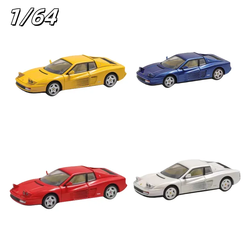 1:64 Testarossa open back cover lamp diecast alloy model, children's collection of decorative toys, holiday gifts for children.