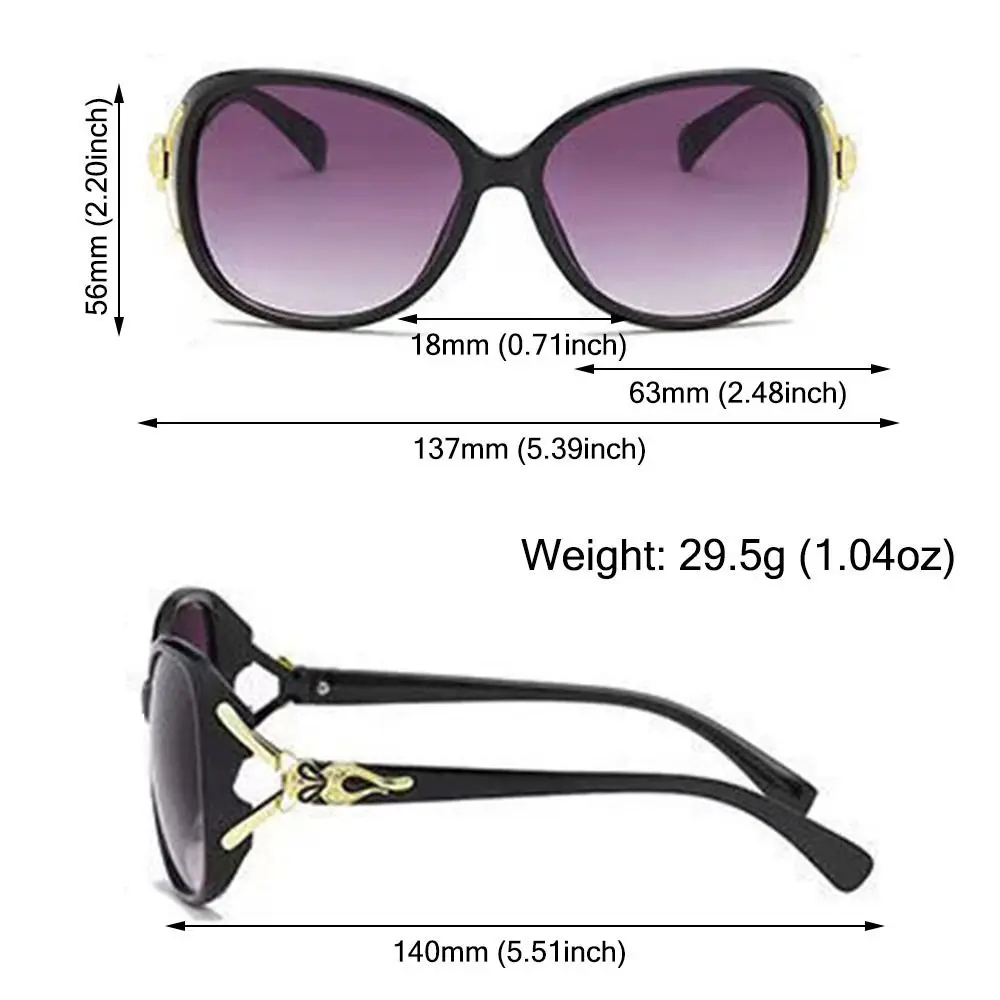 نظارات شمسية عصرية لامعة من حجر الراين كبيرة الحجم للحماية من الأشعة فوق البنفسجية وعدسات متدرجة للحماية من الشمس للنساء