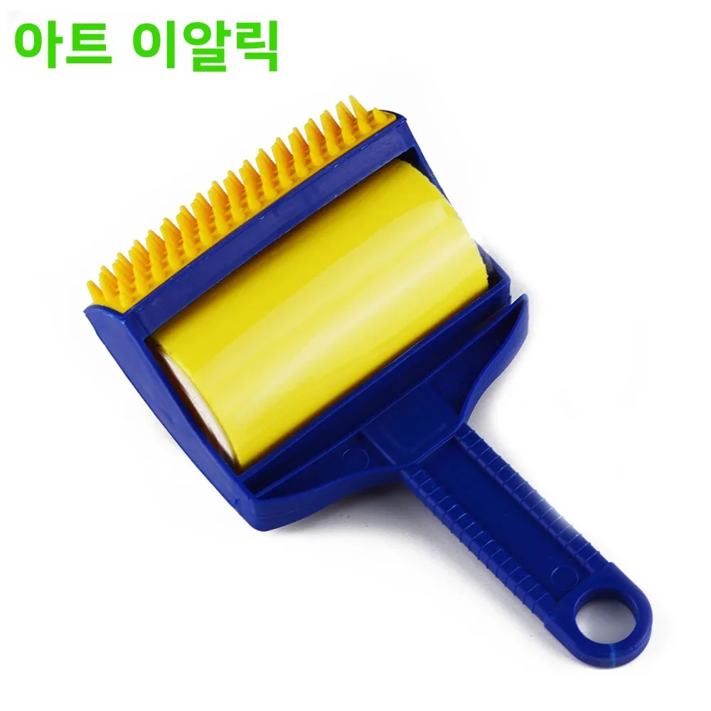 2Pcs/ Set Reusable Sticky Tool Picker Cleaner Lint Roller Pet Hair Remover Brush Clothing Carpet Furniture