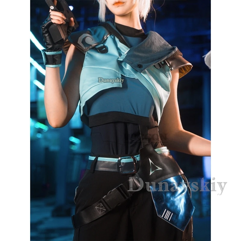 game Valorant Jett Cosplay Women Costume  Female Marksman Roleplay Fantasia Outfits Halloween Carnival Party Clothes Female Suit