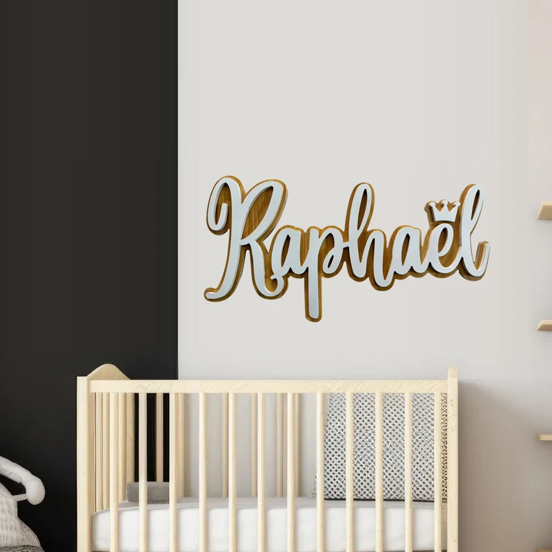 

Custom Nursery Name Sign, Wooden Kids Room Decor, Above Crib Name Sign, Baby Shower Gift, Personalized Christmas Gifts
